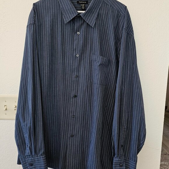 Van Heusen Men's Dress Shirt XXL (18-18 1/2) Long Sleeve Button Down Excellent - Picture 2 of 5